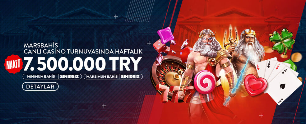 MARSBAHİS'TEN HER HAFTA 7.500.000 TRY ÖDÜLLÜ CANLI CASİNO TURNUVASI!